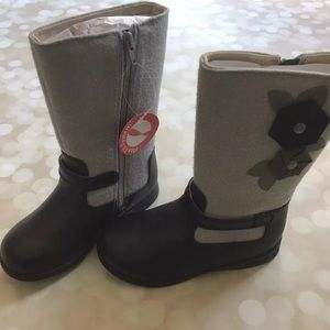 Pediped Flex Boots Black Floral 11 Toddler Girls